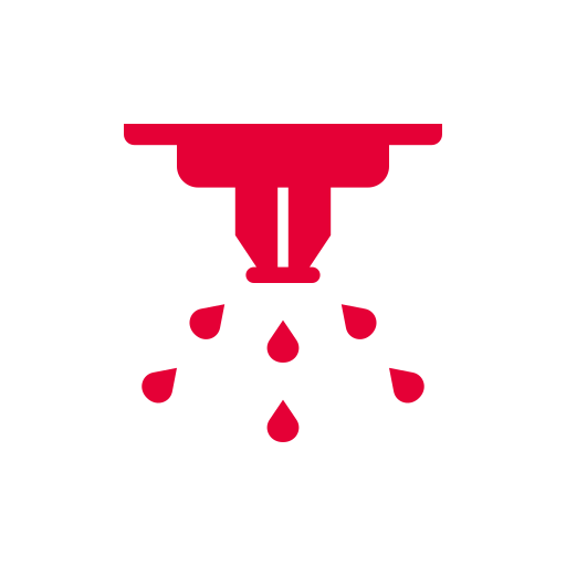 Ikon av en sprinkler